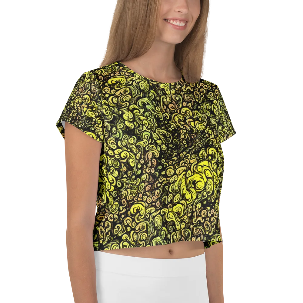Voltage Arabesque on Crop Tee — Right