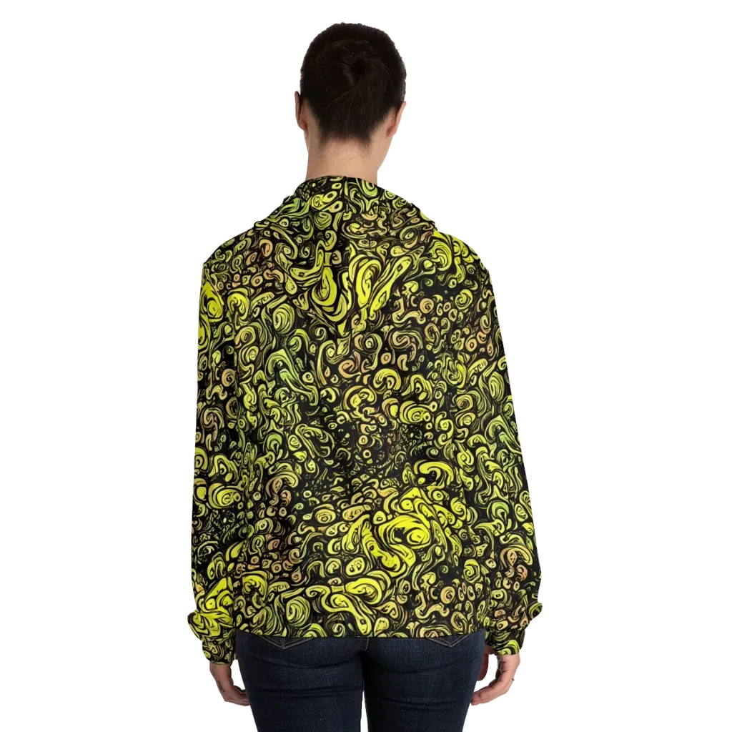Voltage Arabesque on Women's Full-Zip Hoodie — Back On Person