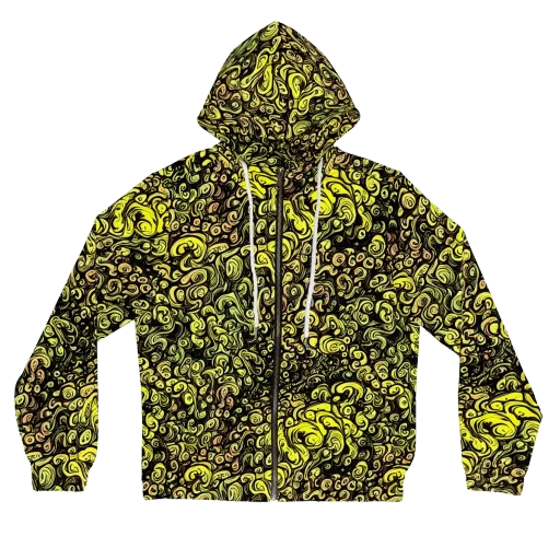 Voltage Arabesque on a Women's Full-Zip Hoodie