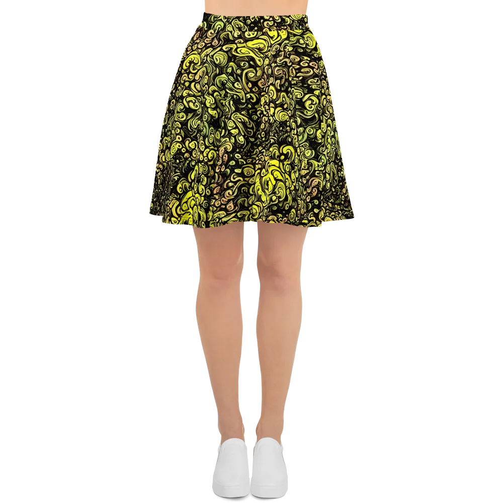 Voltage Arabesque on Skater Skirt — Front