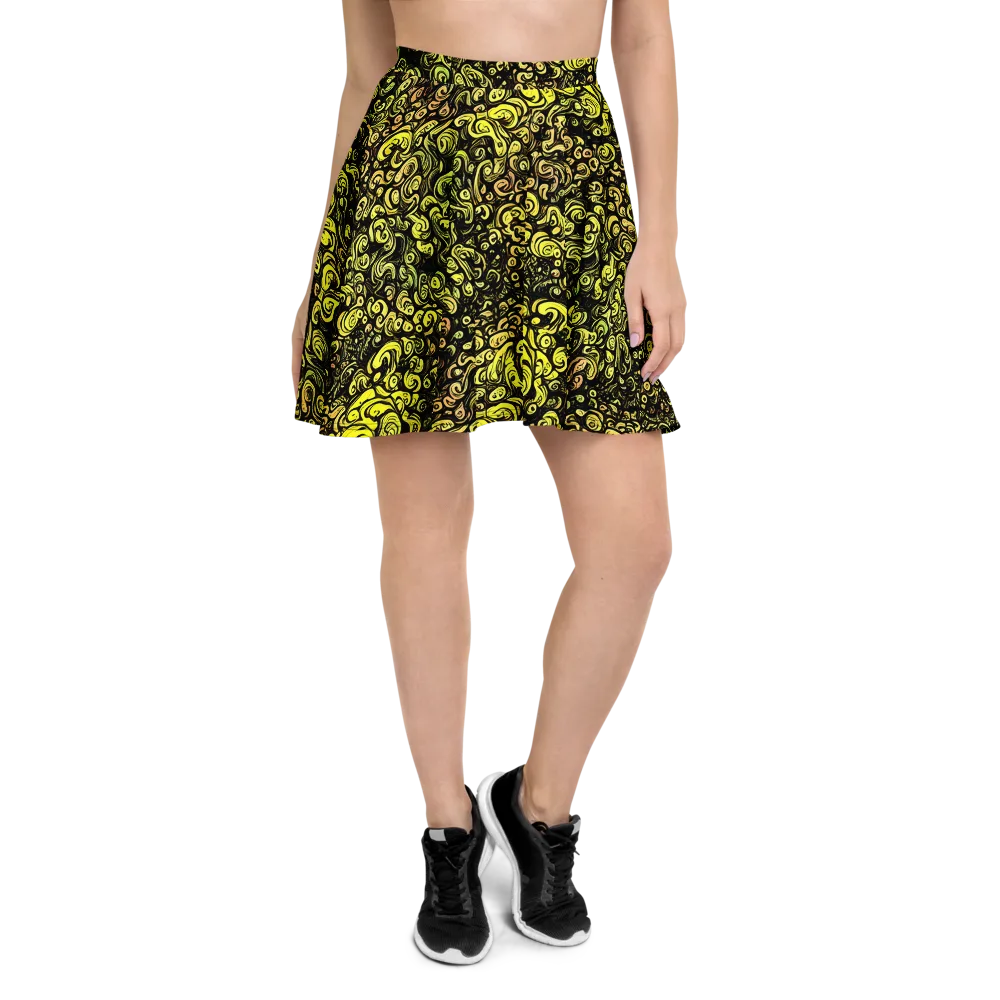 Voltage Arabesque on Skater Skirt — Front