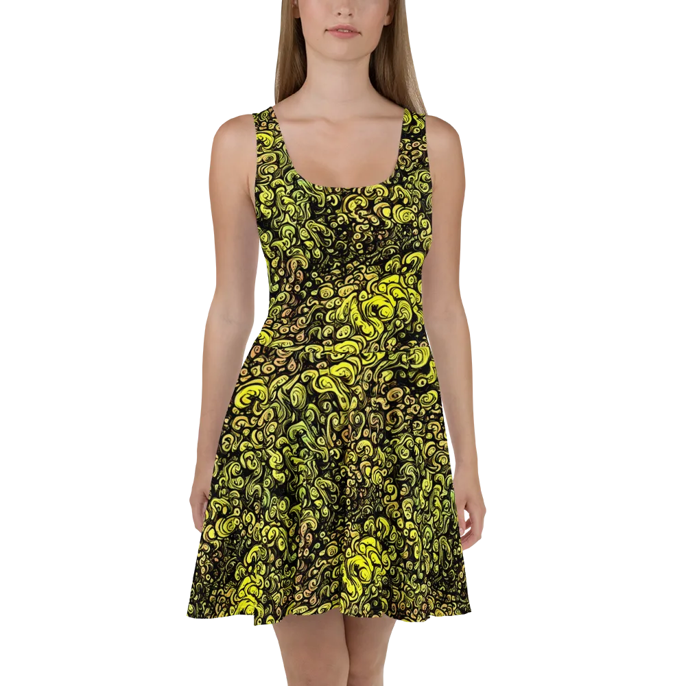 Voltage Arabesque on Skater Dress — Front