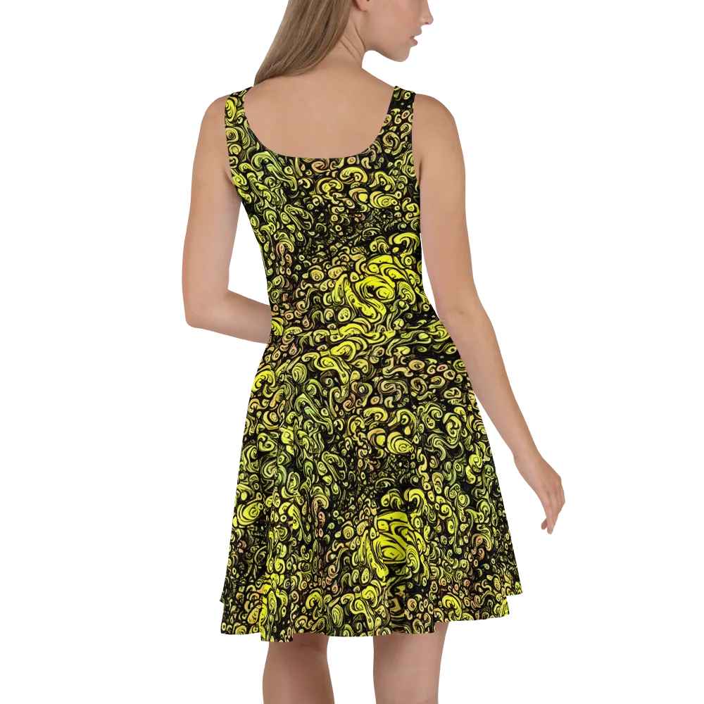 Voltage Arabesque on Skater Dress — Back