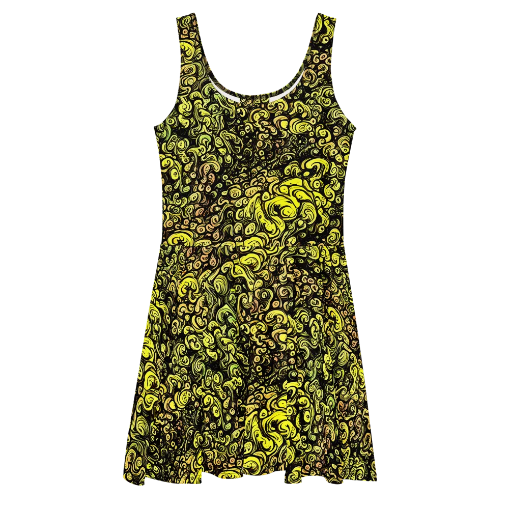 Voltage Arabesque on Skater Dress — Front