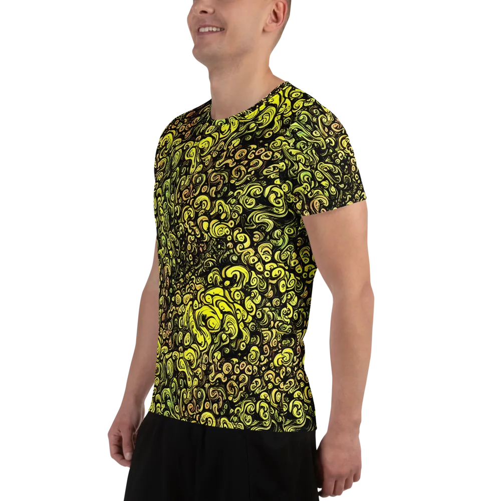 Voltage Arabesque on Men's Athletic T-Shirt — Left