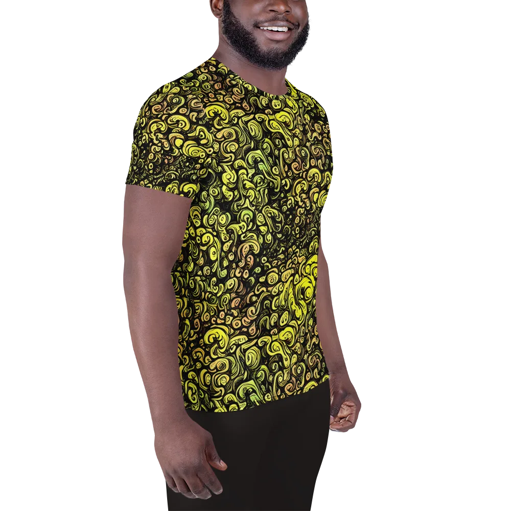 Voltage Arabesque on Men's Athletic T-Shirt — Right