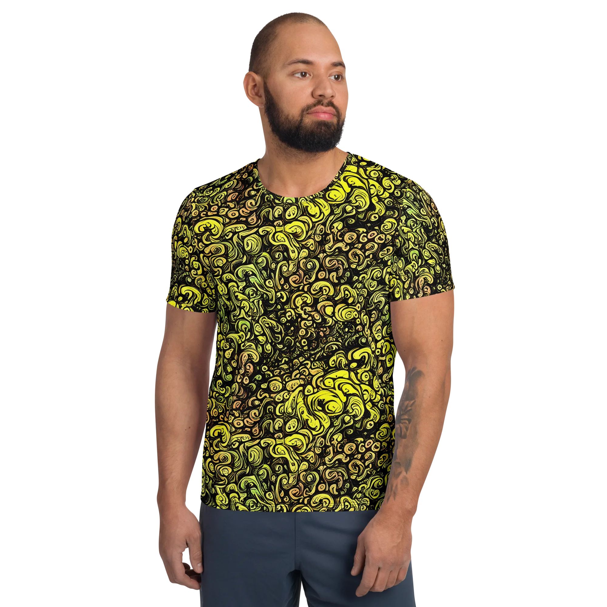 Voltage Arabesque on Men's Athletic T-Shirt — Front