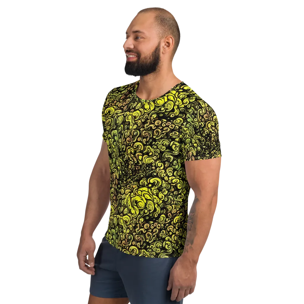 Voltage Arabesque on Men's Athletic T-Shirt — Left