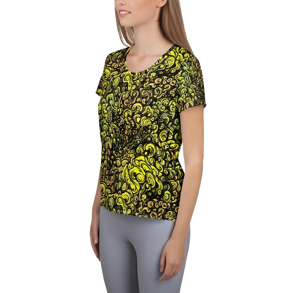 Voltage Arabesque on Women's Athletic T-Shirt — Left