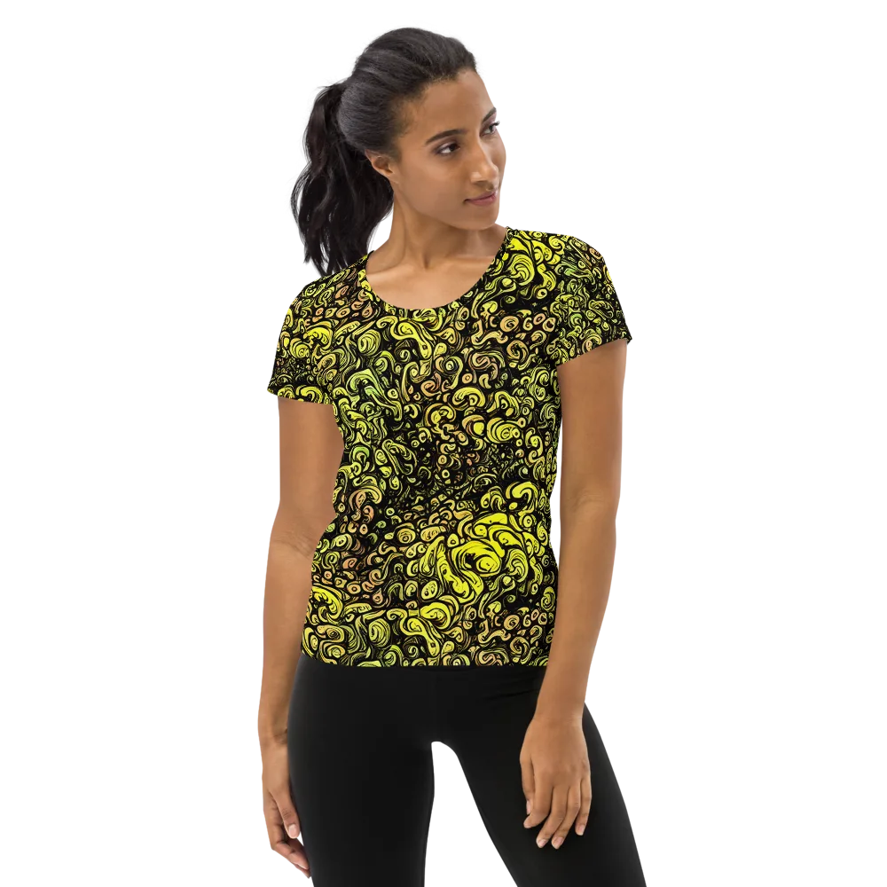 Voltage Arabesque on Women's Athletic T-Shirt — Front