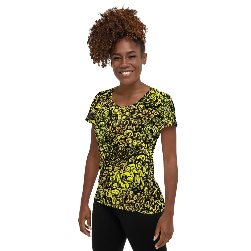 Voltage Arabesque on Women's Athletic T-Shirt — Left