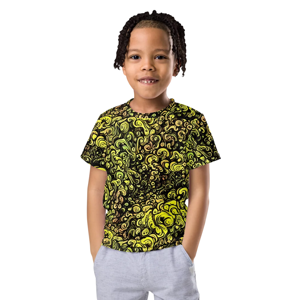 Voltage Arabesque on Kids Crew Neck T-Shirt — Front