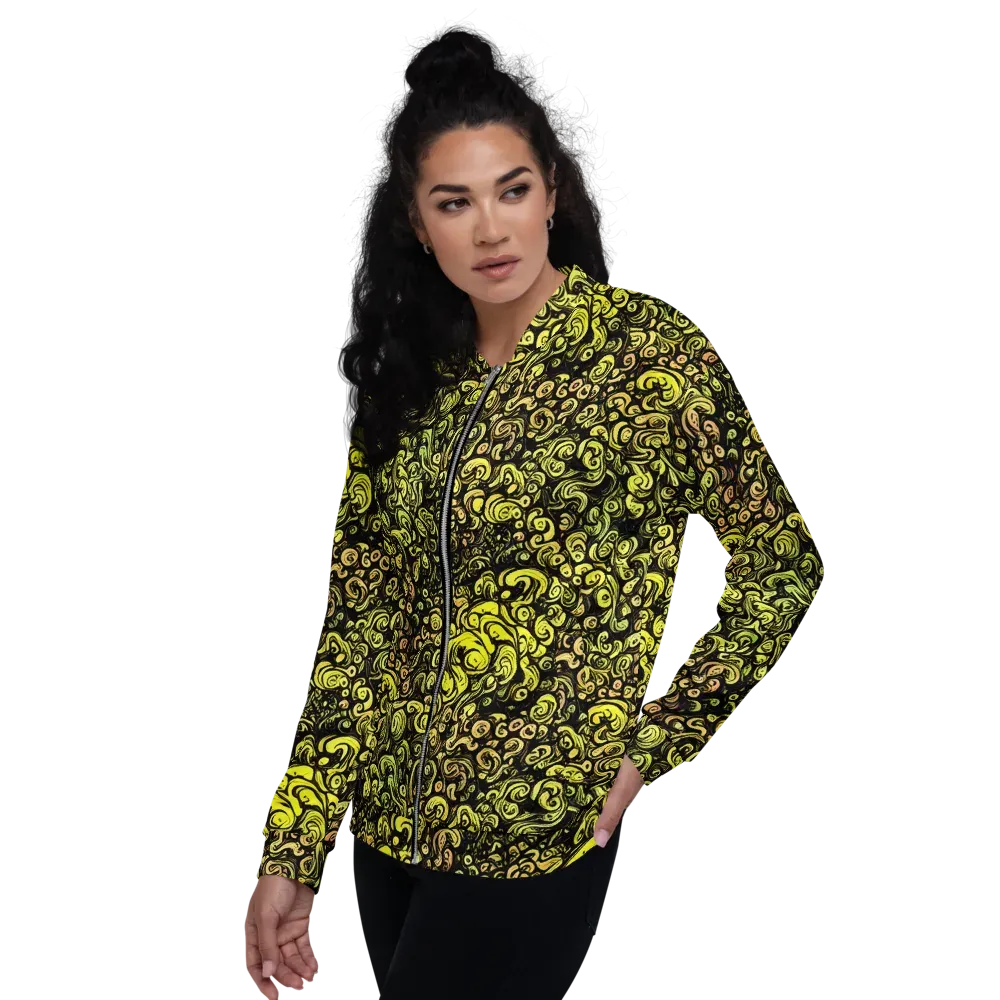 Voltage Arabesque on Bomber Jacket — Left
