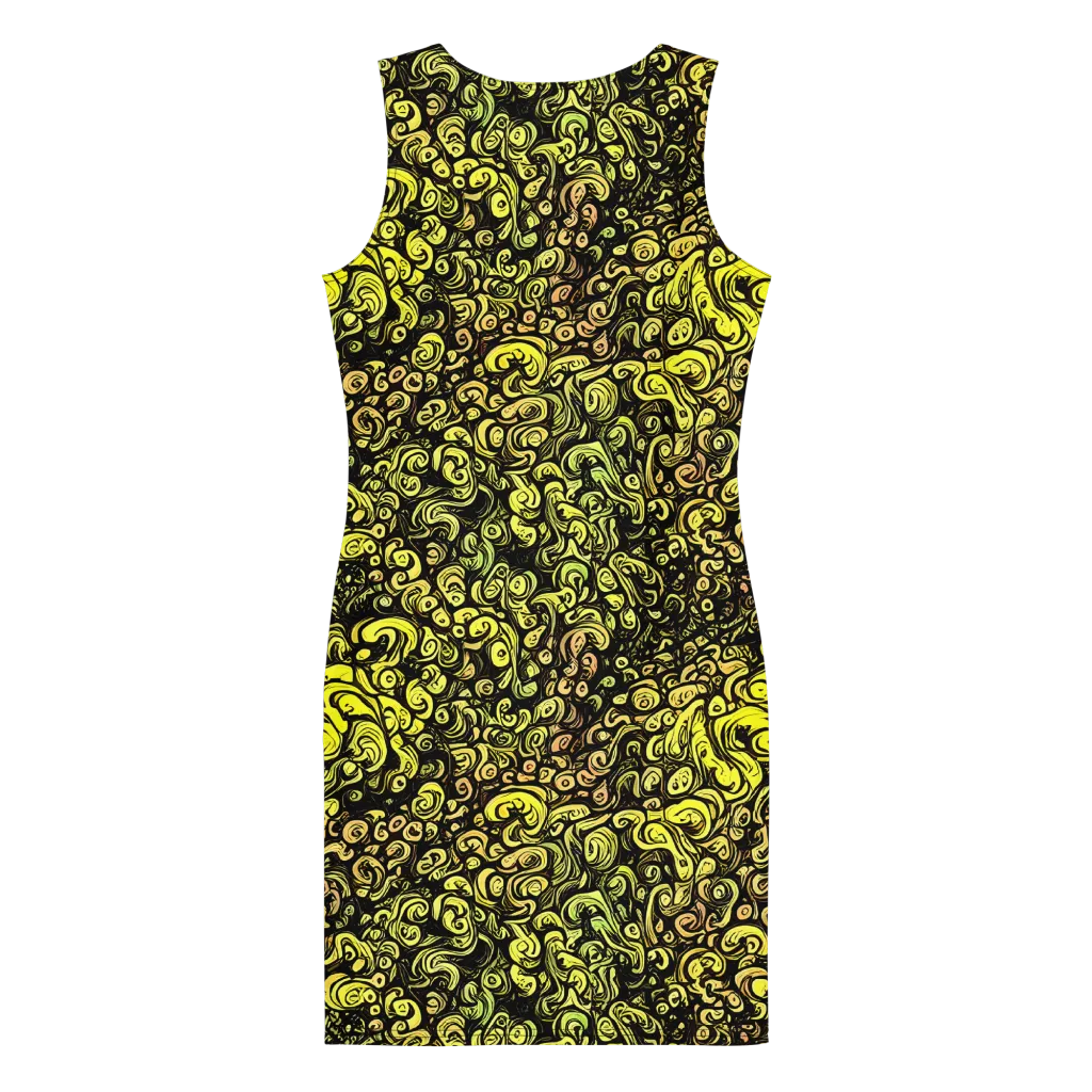 Voltage Arabesque on Bodycon Dress — Back