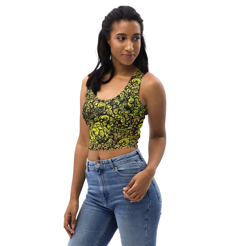 Voltage Arabesque on Crop Top — Left Front
