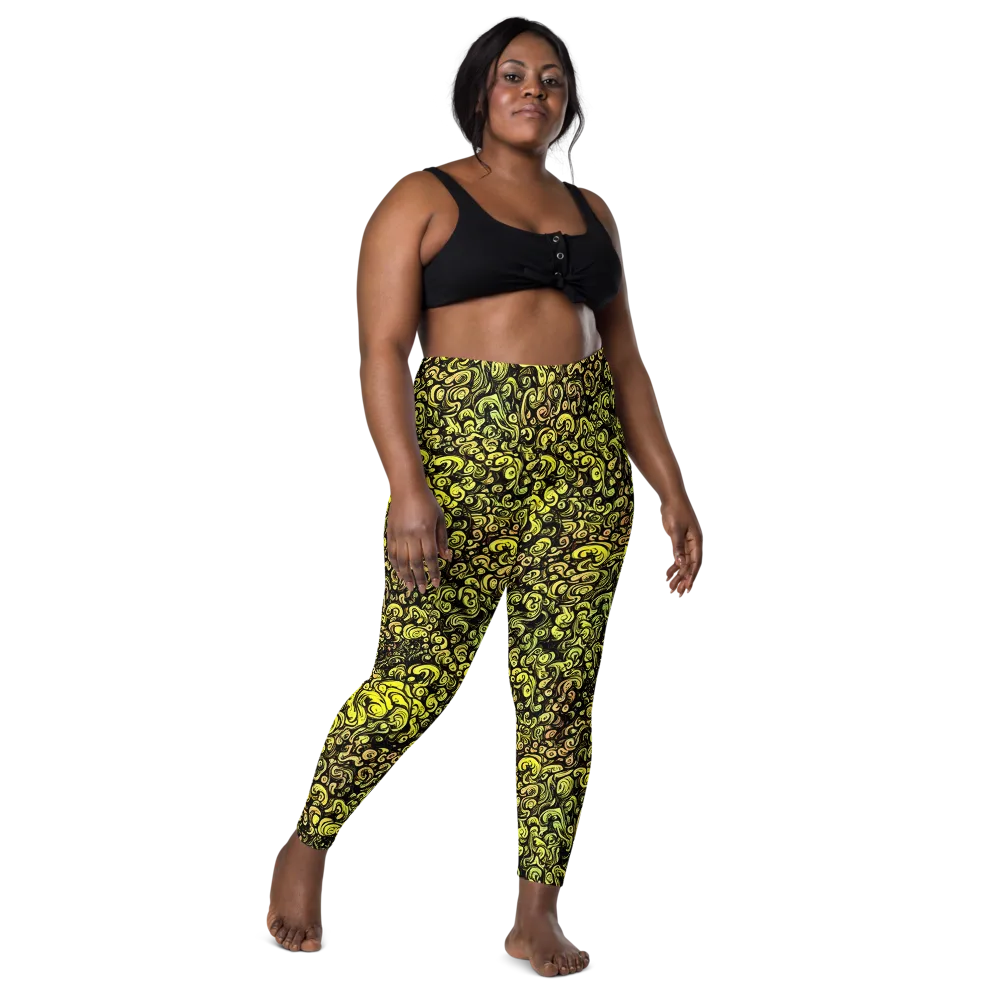 Voltage Arabesque on Leggings with Pockets — Front
