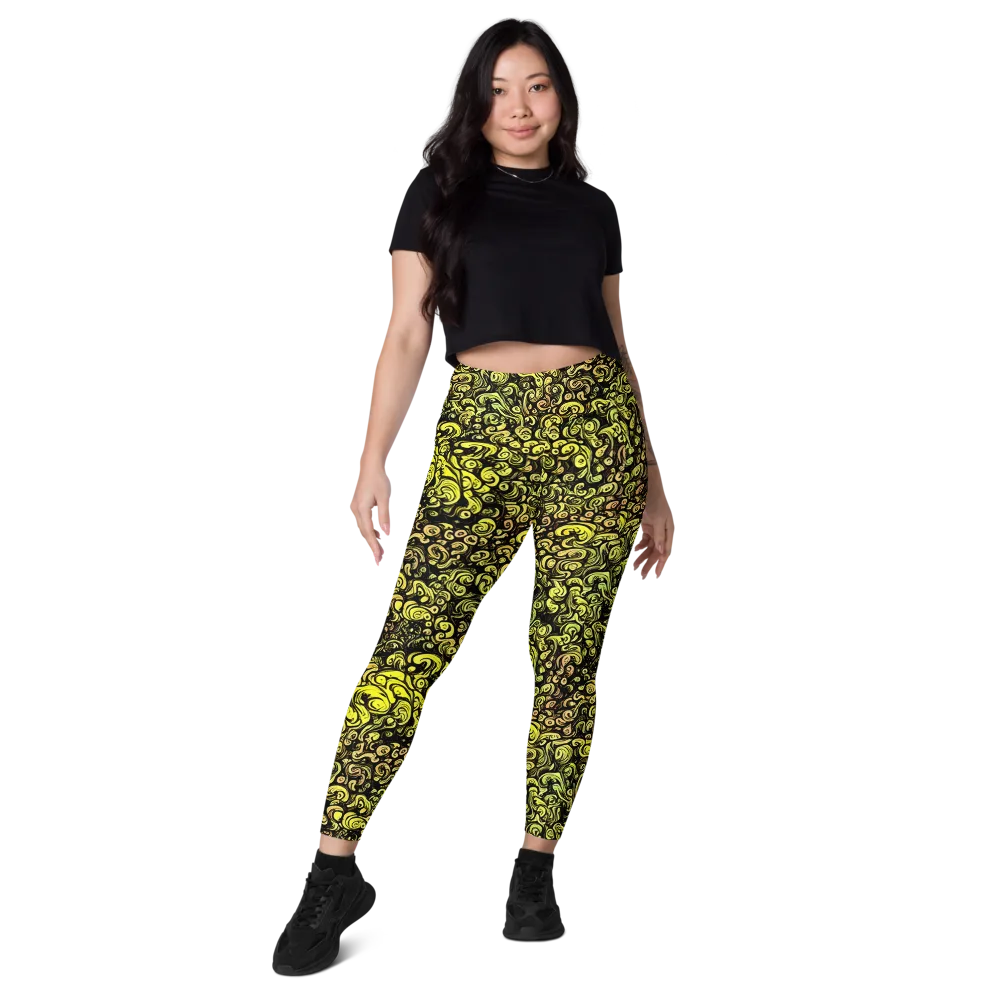 Voltage Arabesque on Leggings with Pockets — Front