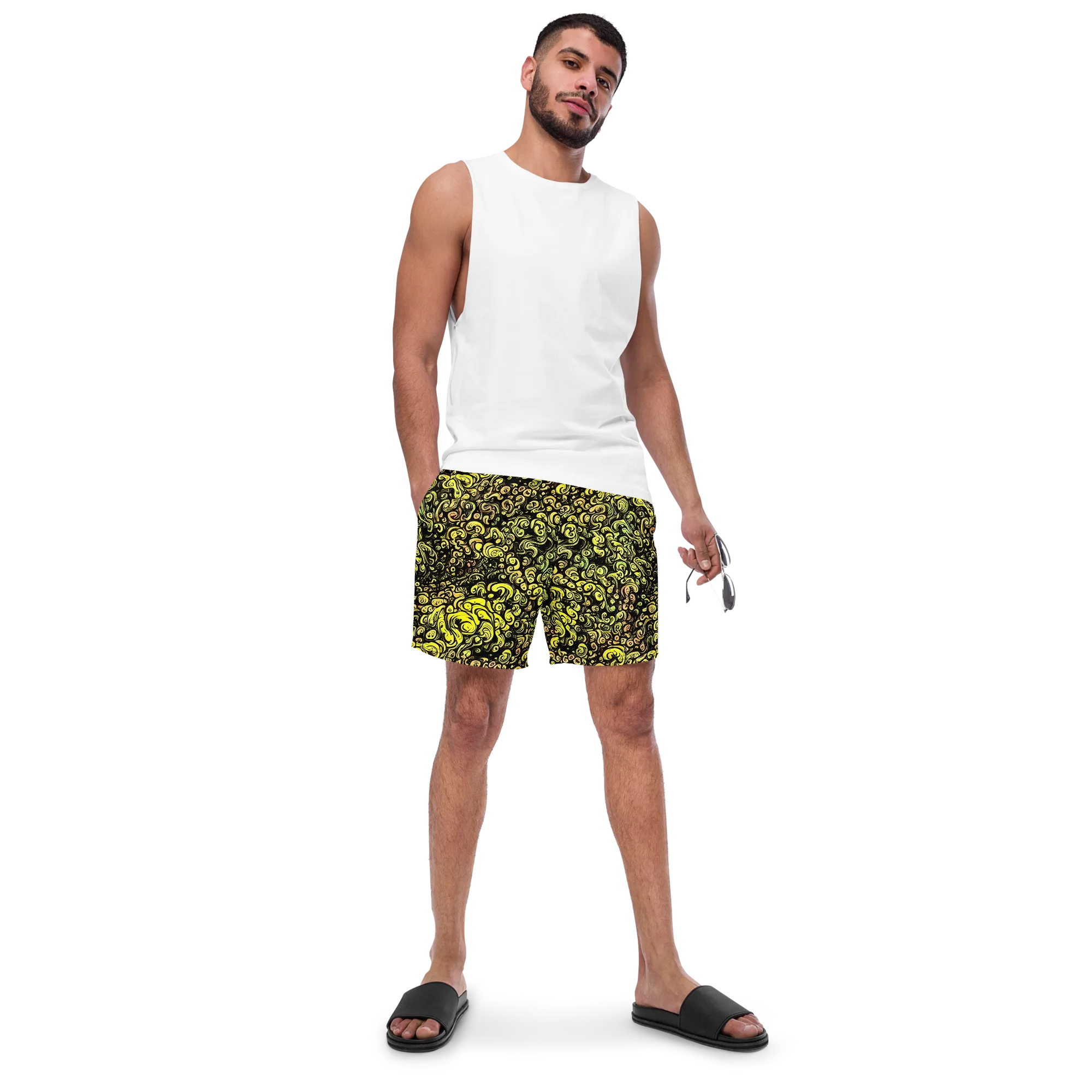 Voltage Arabesque on Swim Trunks — Front