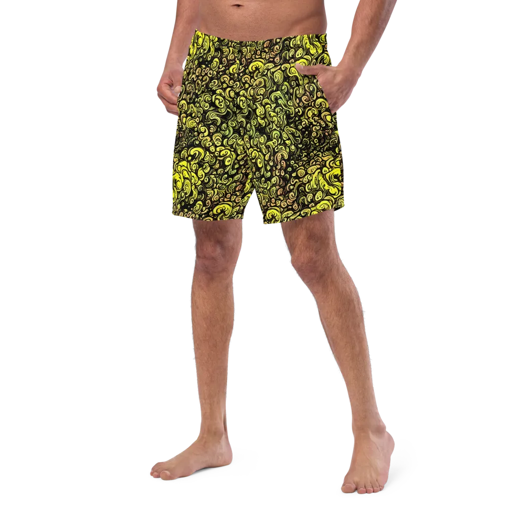 Voltage Arabesque on Swim Trunks — Left Front