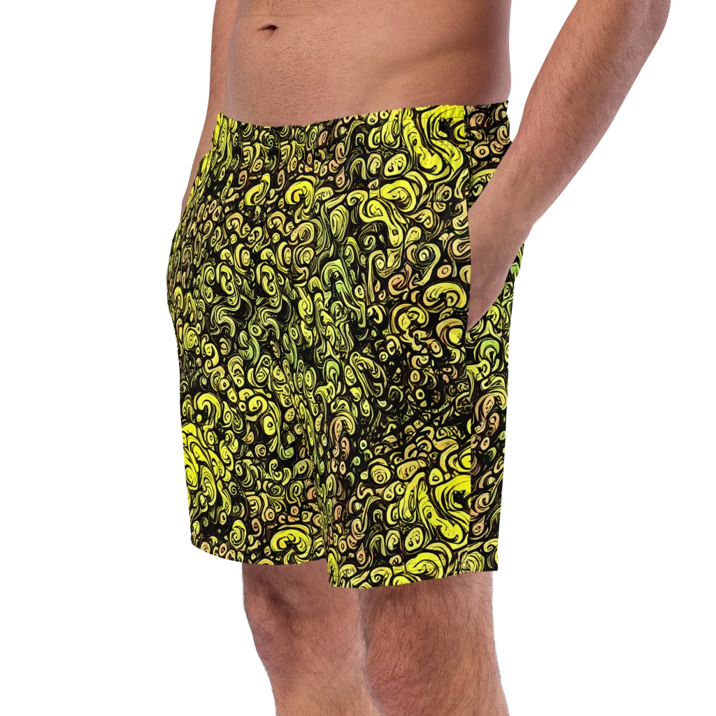 Voltage Arabesque on Swim Trunks — Left Front