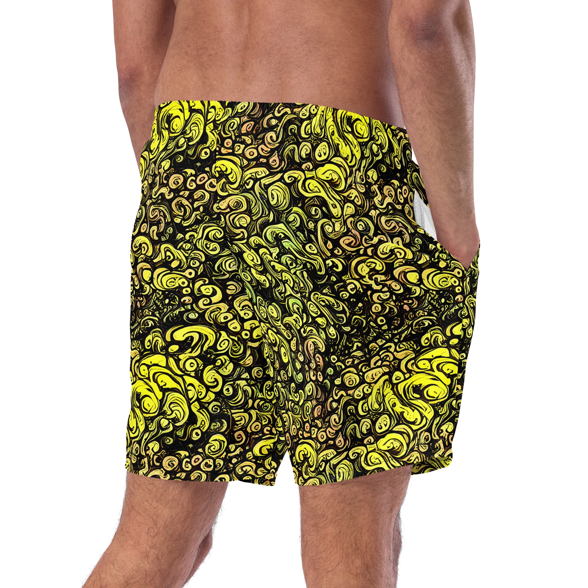 Voltage Arabesque on Swim Trunks — Right Back