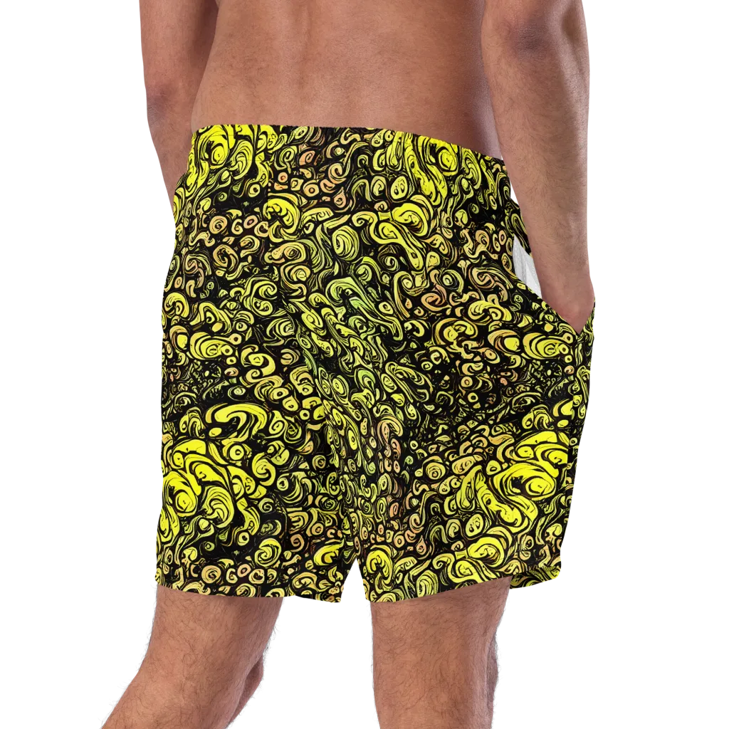 Voltage Arabesque on Swim Trunks — Right Back