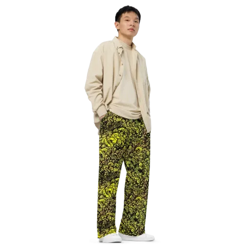 Voltage Arabesque on a Wide-Leg Pants