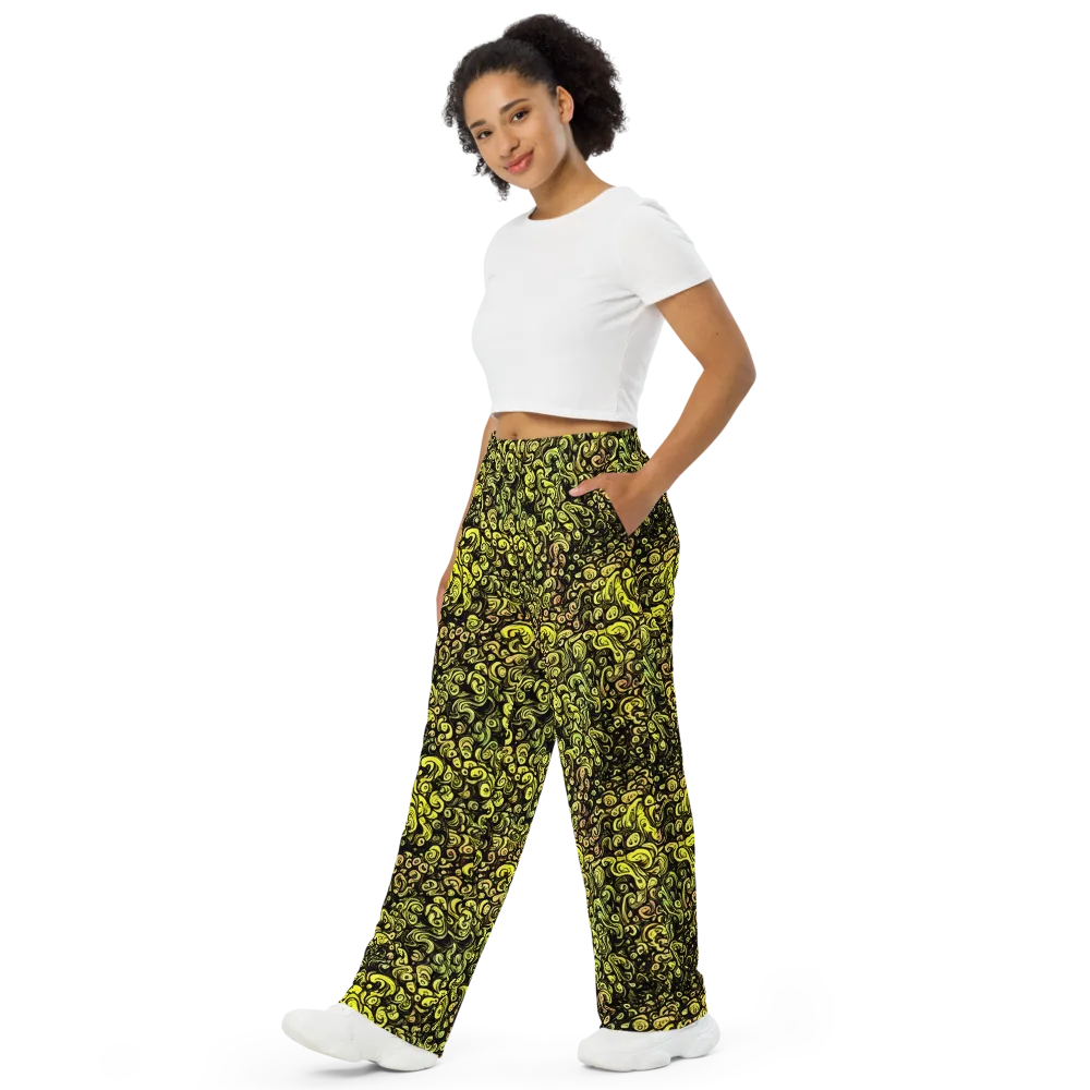 Voltage Arabesque on Wide-Leg Pants — Left Front