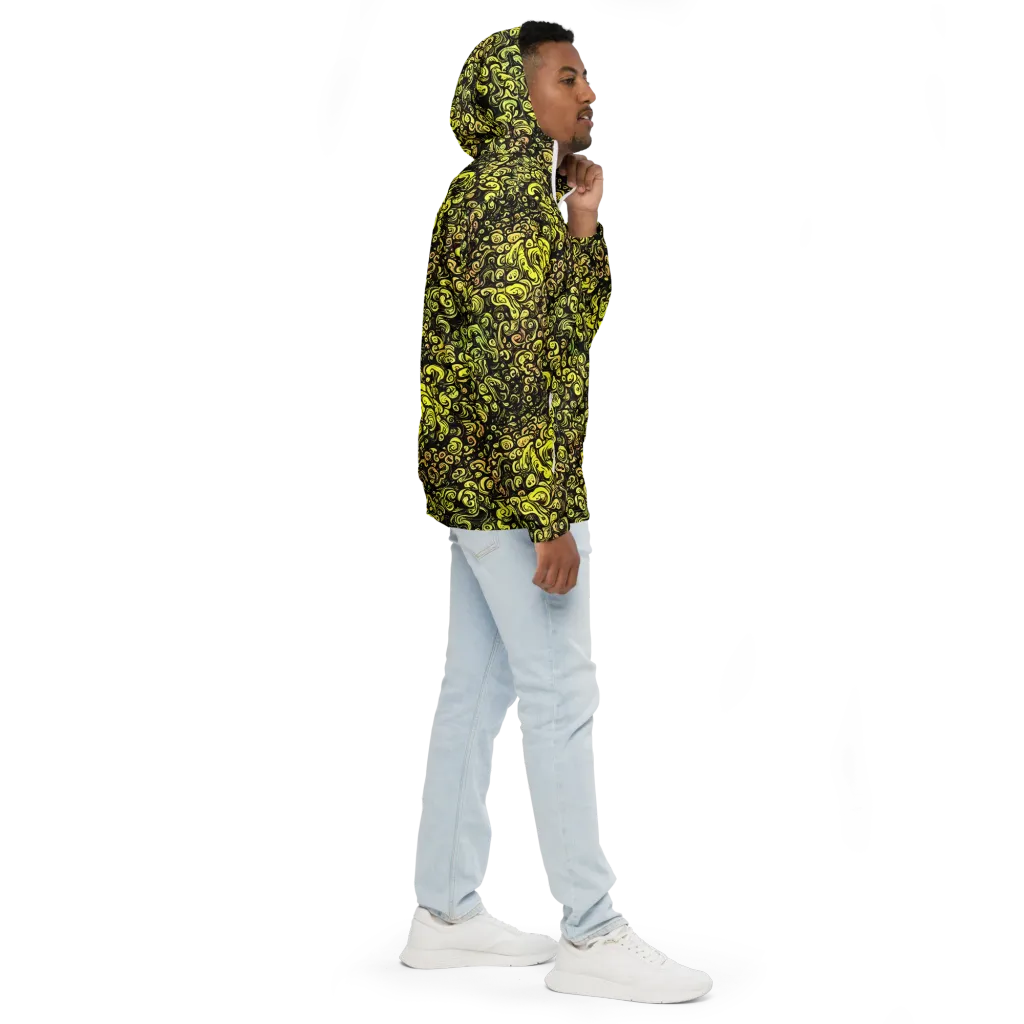 Voltage Arabesque on Men's Windbreaker — Right