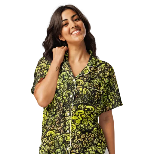 Voltage Arabesque on a Women's Short Sleeve Pajama Top