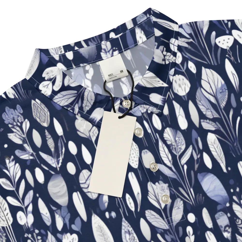 Midnight Herbarium on Men's Slim Fit Polo Shirt — Product details