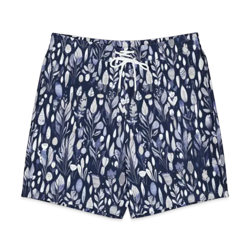 Midnight Herbarium on a Men's Board Shorts