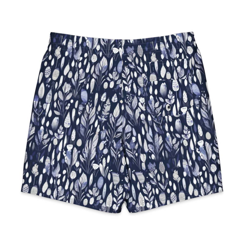 Midnight Herbarium on Men's Board Shorts — Back