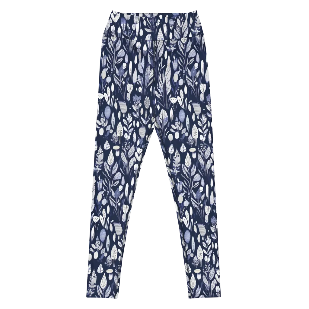 Midnight Herbarium on Yoga Leggings — Front