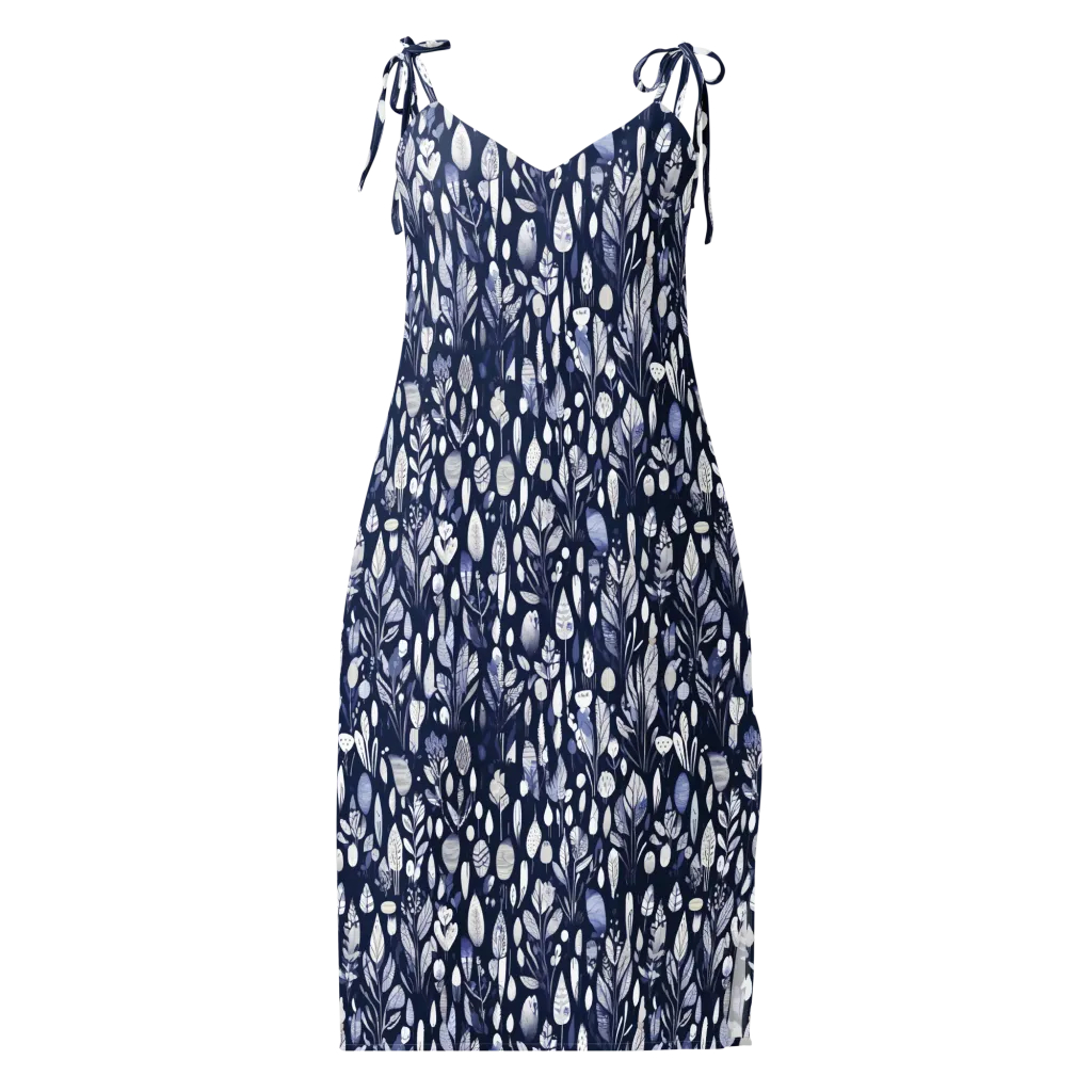 Midnight Herbarium on Slip Dress — Front