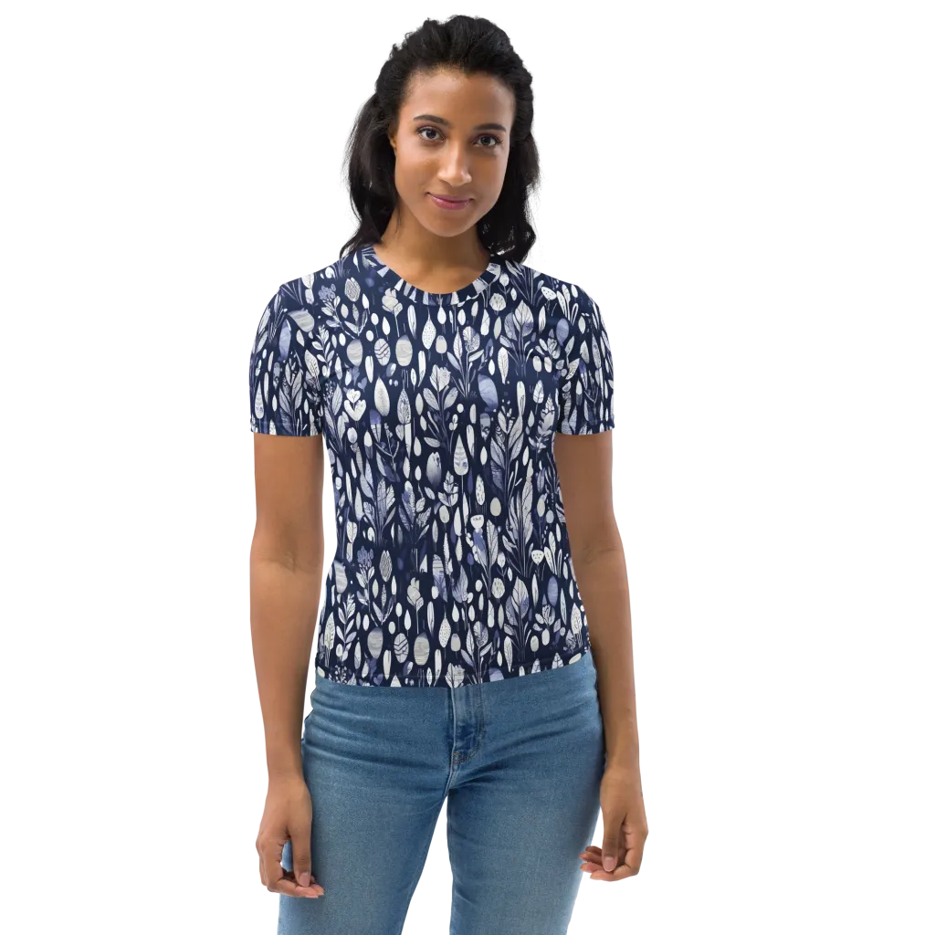 Midnight Herbarium on Women's Crew Neck T-Shirt — Front