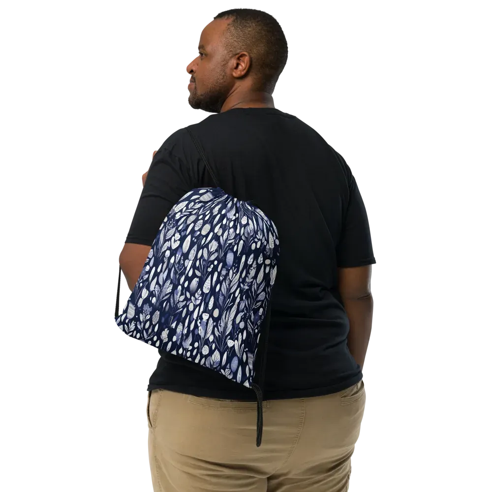 Midnight Herbarium on Drawstring Bag — Front