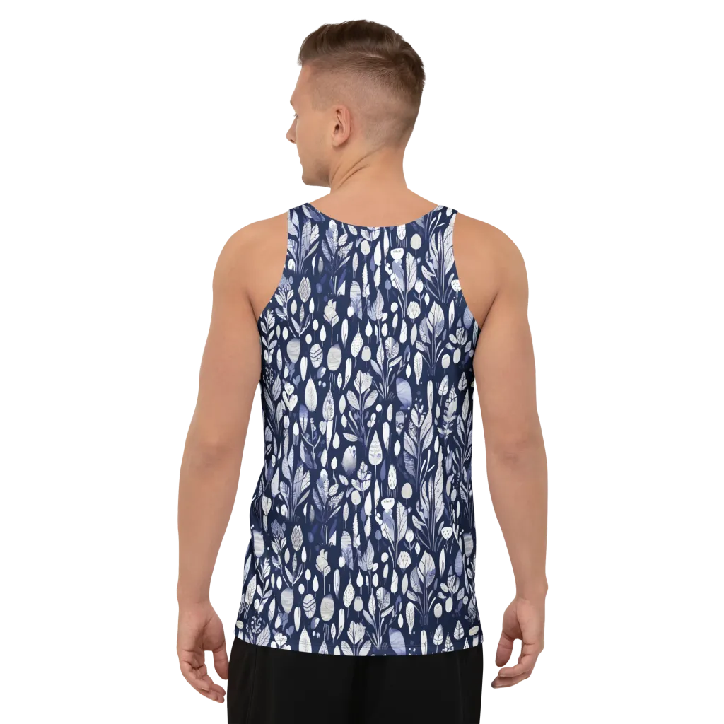 Midnight Herbarium on Men's Tank Top — Back