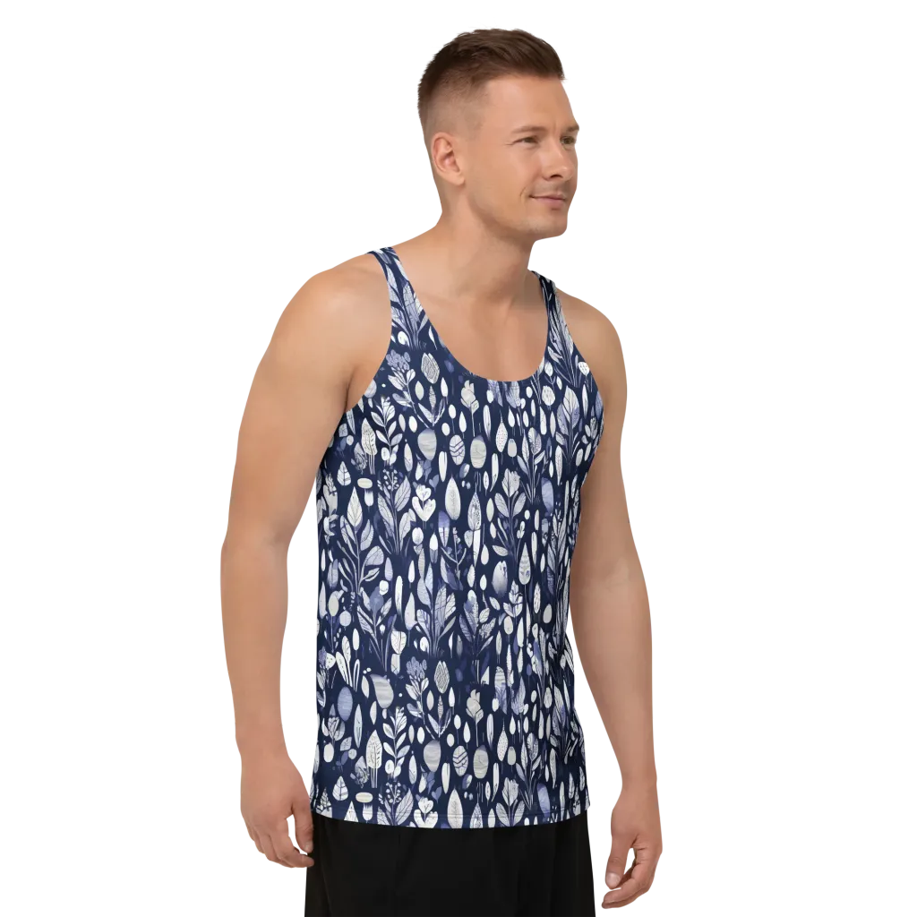 Midnight Herbarium on Men's Tank Top — Right Front