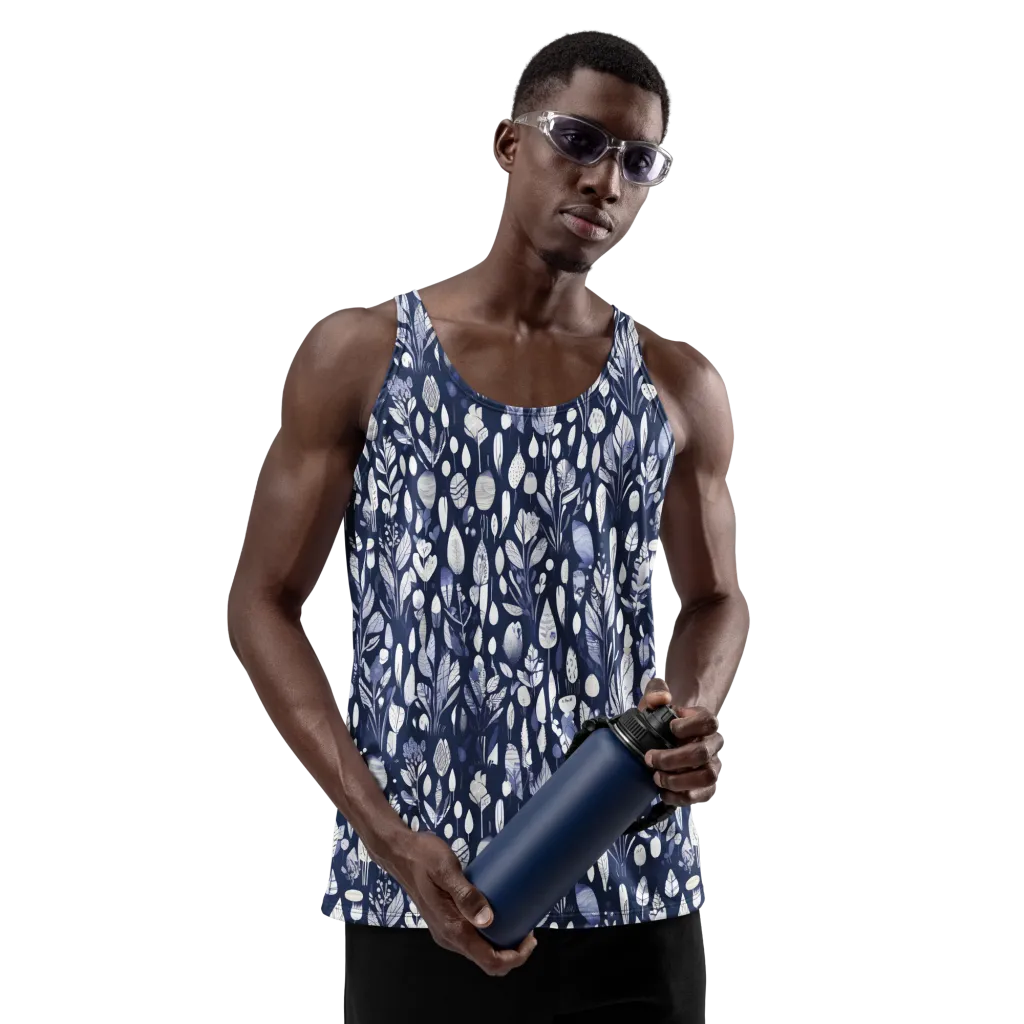 Midnight Herbarium on Men's Tank Top — Front