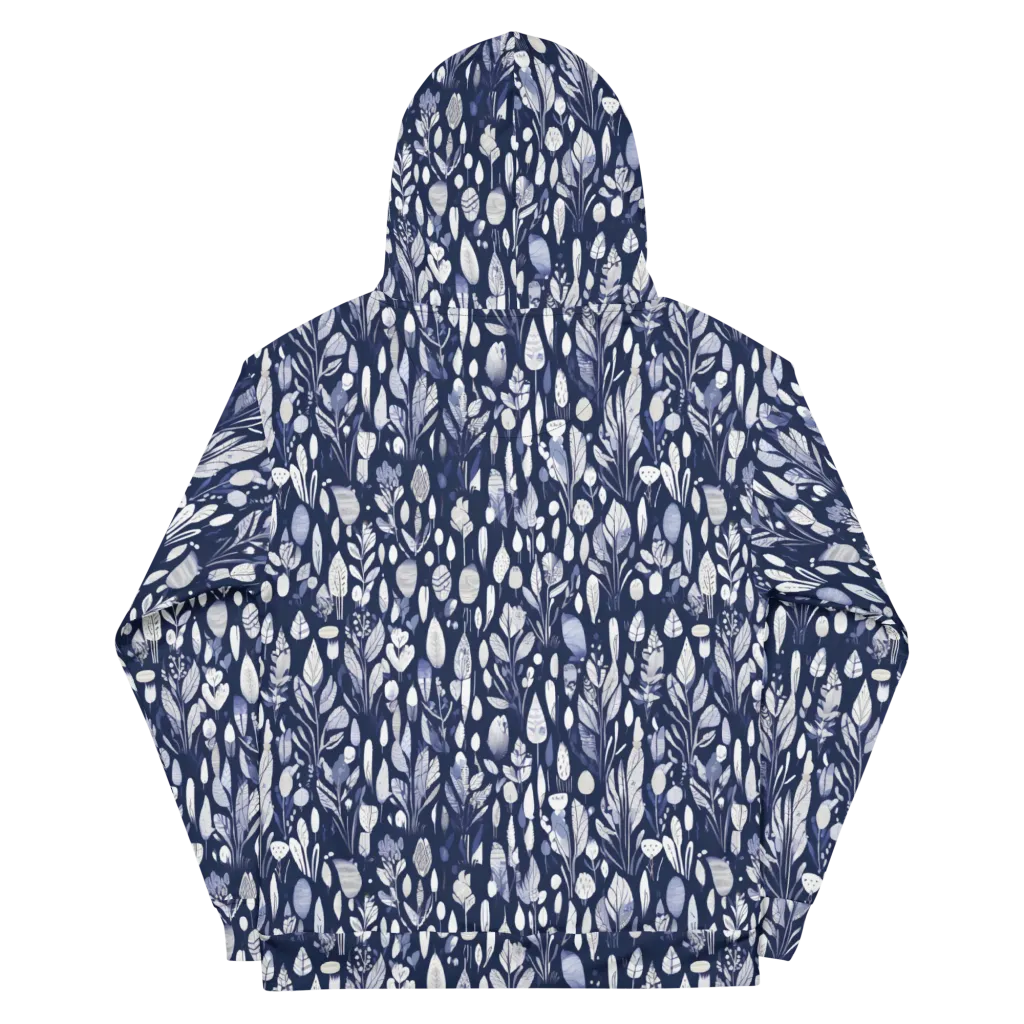 Midnight Herbarium on Cotton Hoodie — Back