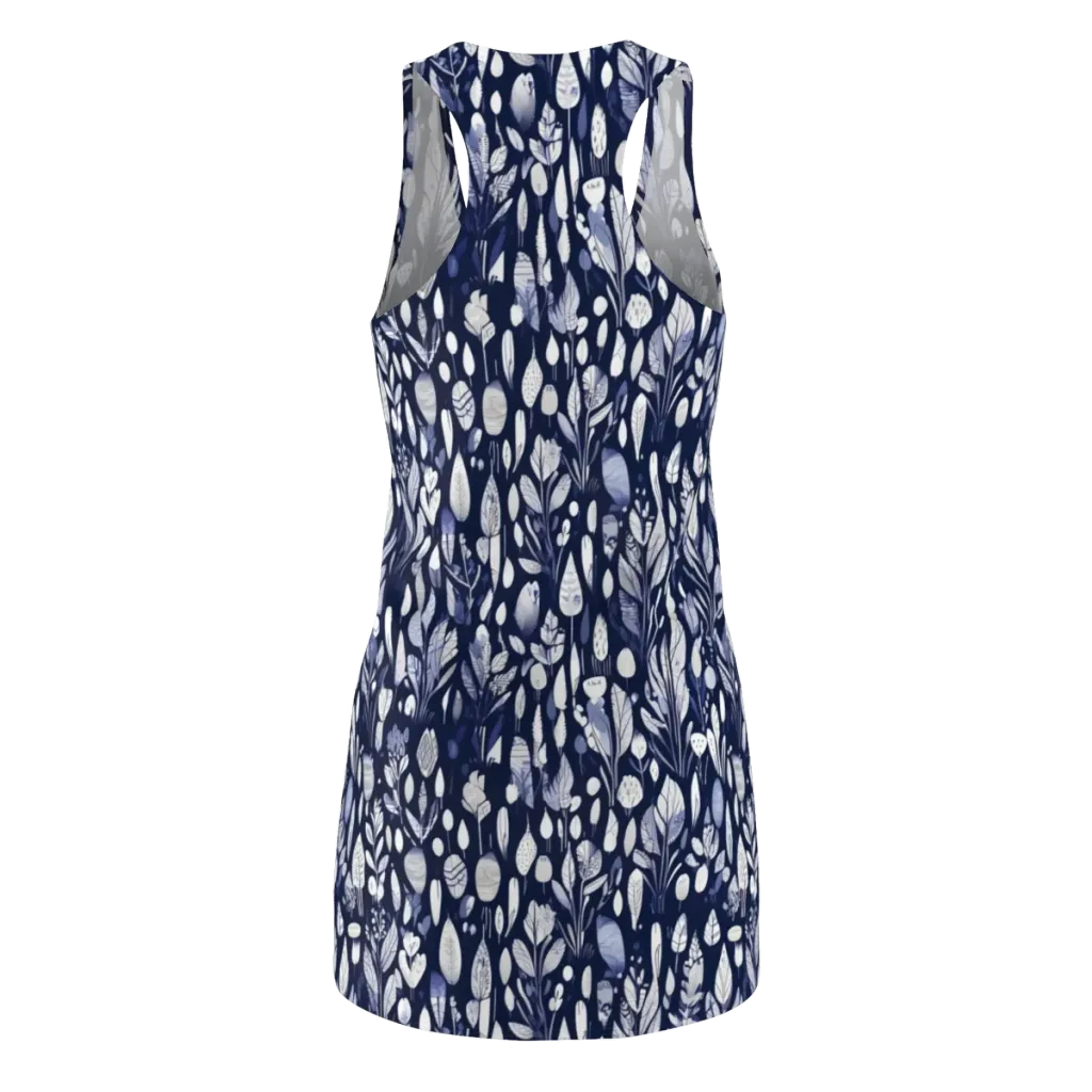 Midnight Herbarium on Racerback Dress — Back