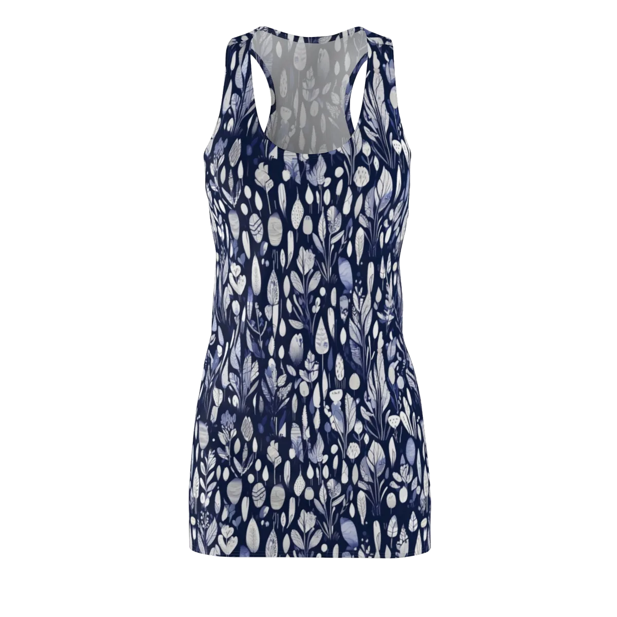 Midnight Herbarium on Racerback Dress — Front
