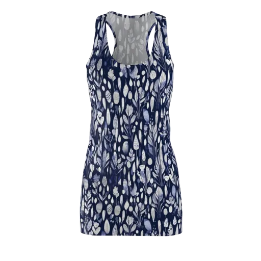 Midnight Herbarium on a Racerback Dress
