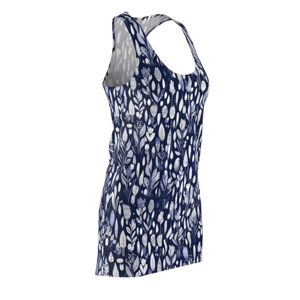 Midnight Herbarium on Racerback Dress — Front Side