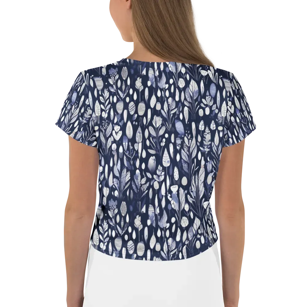 Midnight Herbarium on Crop Tee — Back