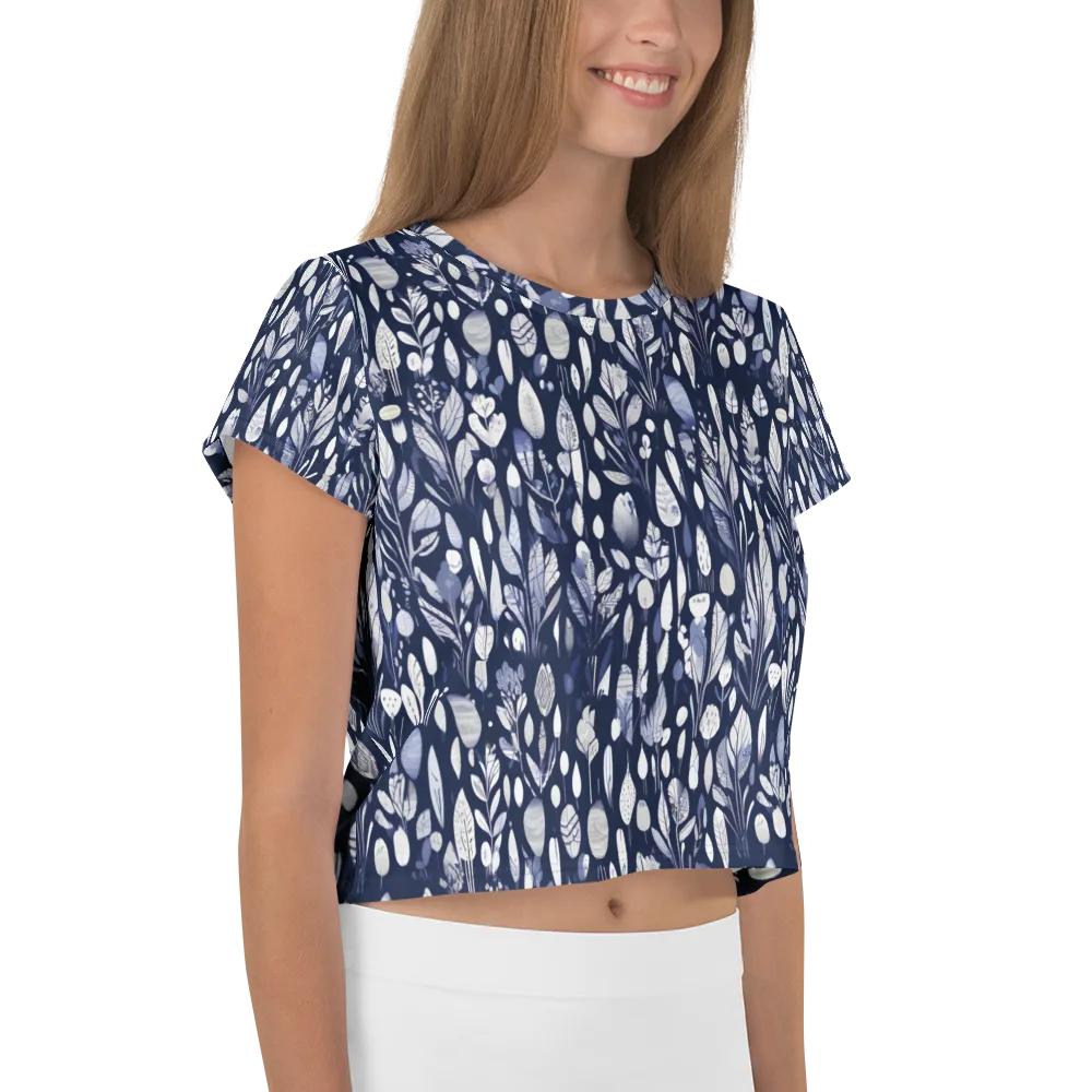 Midnight Herbarium on Crop Tee — Right