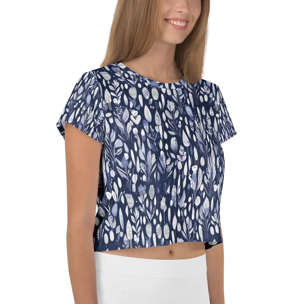 Midnight Herbarium on Crop Tee — Right