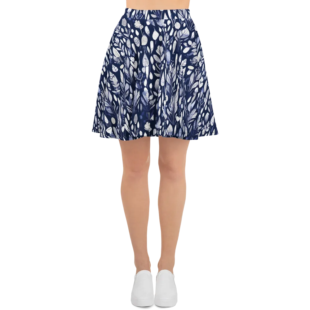 Midnight Herbarium on Skater Skirt — Front
