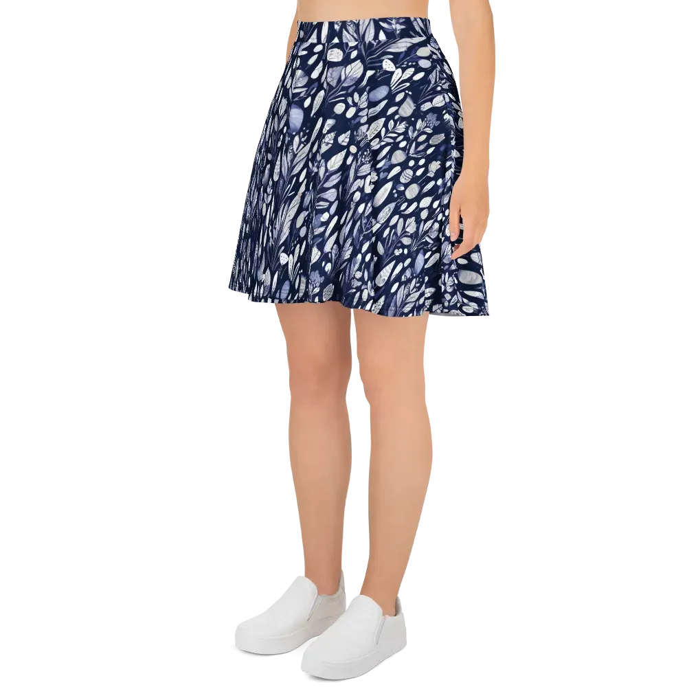 Midnight Herbarium on Skater Skirt — Left
